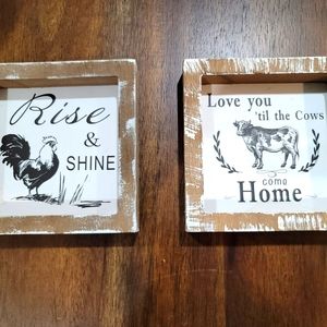 Farmhouse wooden signs